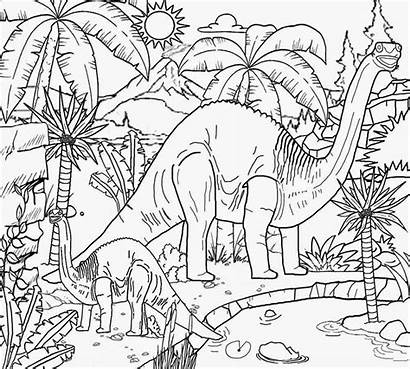 Printable Jurassic Dinosaurs Coloring Pages Dino Brontosaurus