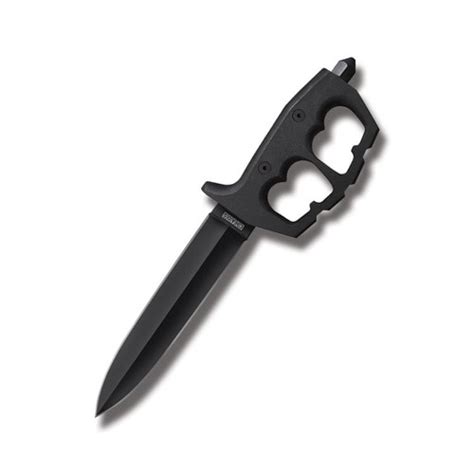 Cold Steel Chaos Double Edge Fixed Knife 75in Plain Black Spear Point
