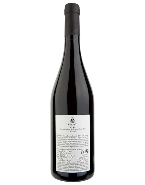 Etna Rosso DOC Benanti 2018 0 75 ℓ vino rosso