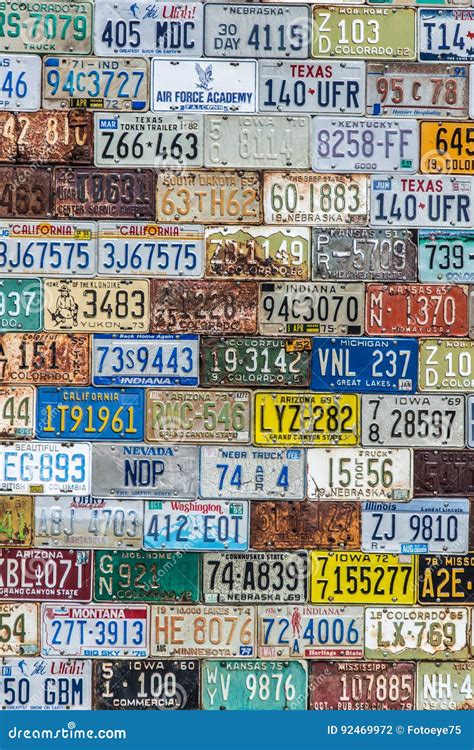 License Plate Background Texture Pattern Wall Editorial Photography