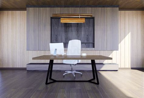 Modern And Minimal Interior Of Boss Office Stock Image Image Of
