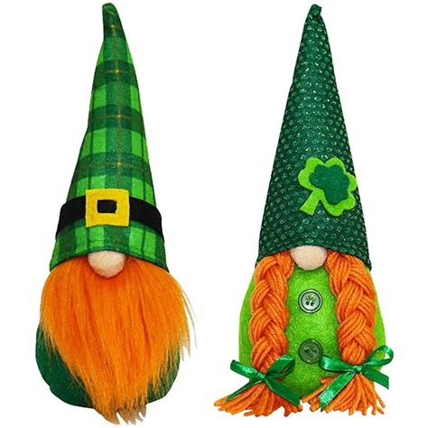 Wofair St Patricks Day Decorations Gnome Handmade Plush Standing