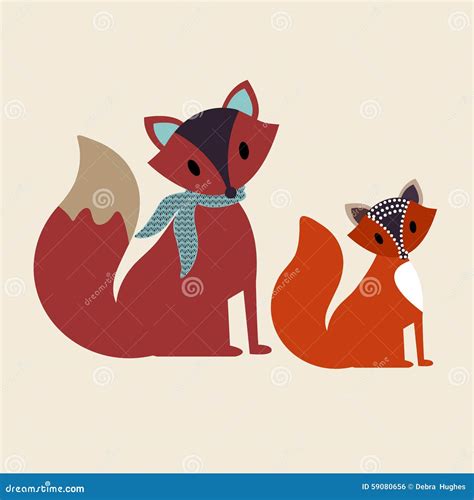 Two Fox Decals Vector Illustration 59080656