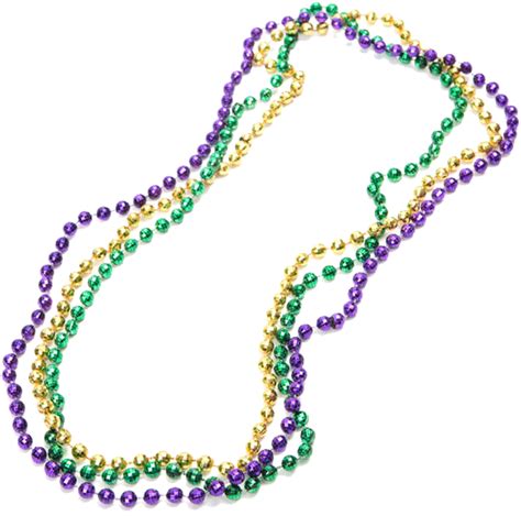 Beads Clipart Free - Three Different Colored Mardi Gras Beads Stock png image