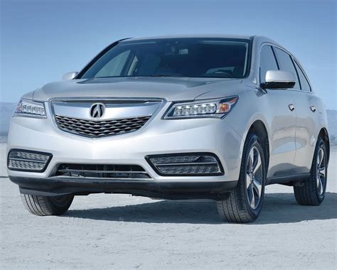 2015 Acura Mdx Silver Suv Exterior Front View Grill And Headlights