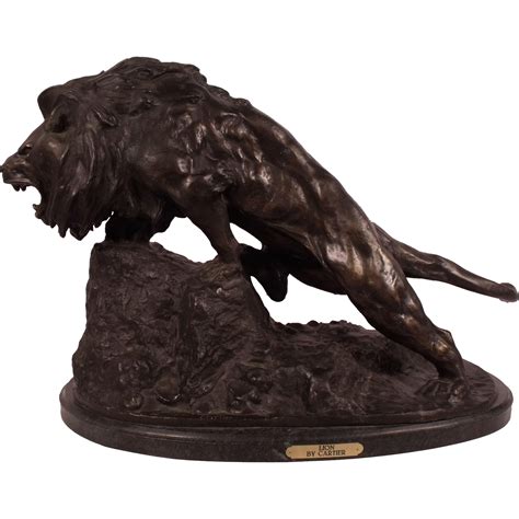 Huge Rare c1910 Antique Bronze Lion Sculpture by Thomas F. Cartier from ...