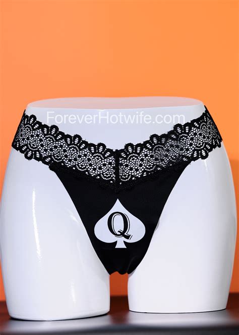 Bbc Queen Of Spades Lace Hotwife Women Qos Thong Panty Etsy