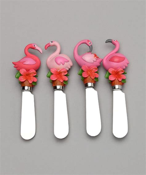 Boston Warehouse Pink Flamingo Spreader Set Zulily Pink Flamingos