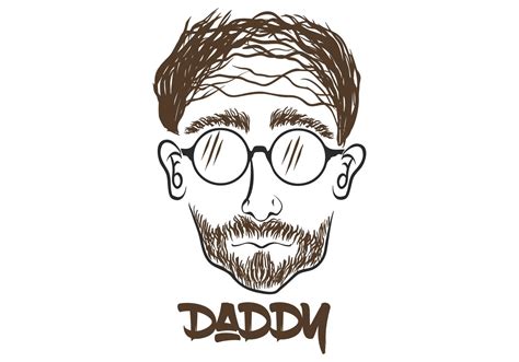 Daddy Face Hand Draw 650009 Vector Art At Vecteezy