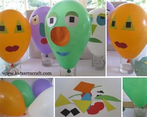 Funny Balloon Faces Craft For Kids Kids Art And Craft Ballon Crafts