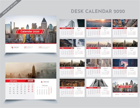 Premium Vector 2020 Desk Calendar Template