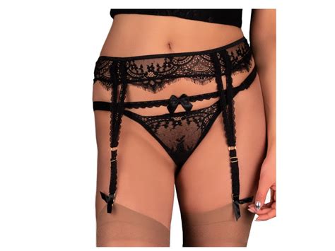sensual black lace garter belt sklep kokietki