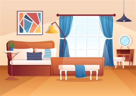 Premium Bedroom Interior Illustration Pack From Interiors Illustrations