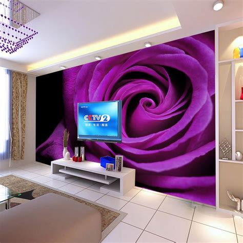 Beibehang Purple Rose 3d 3d 3d Wallpaper Wallpaper Custom Any Size 3d