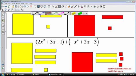 Gross square feet is the total area of enclosed space measured to the exterior walls of a building. Adding Polynomials using Algebra Tiles - YouTube