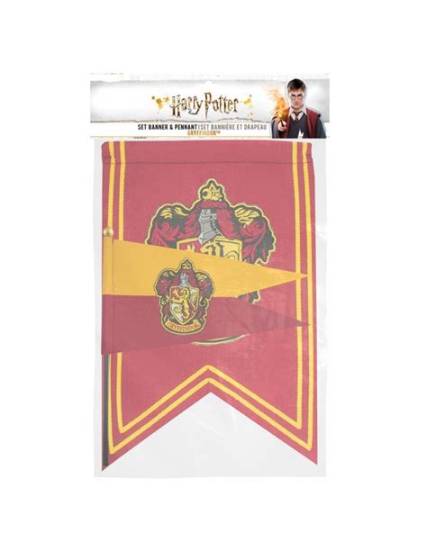 Set Banderin Y Bandera Gryffindor Harry Potter