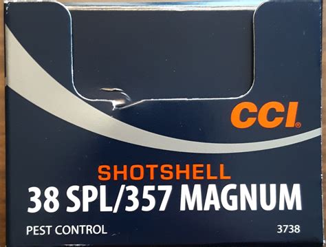 Cci Ammunition 38 Spl357 Mag Shotshell 9 Shot 100 Round Box 38spl357