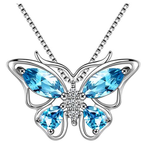 Beautiful Butterfly Birthstone Necklace Butterfly Pendants Jewelry But