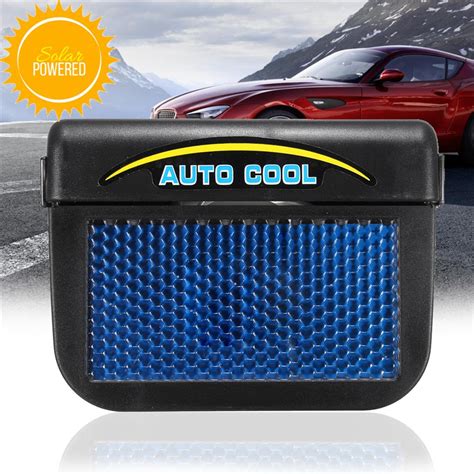 Black Solar Sun Power Car Window Auto Air Vent Cool Fan Cooler