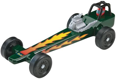 Revell 9635 Dragster Racer Pinewood Derby Kit With Bsa Wheels — White