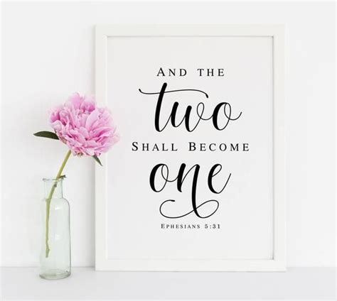 And The Two Shall Become One Sign Wedding Quotes Wedding Quote Sign