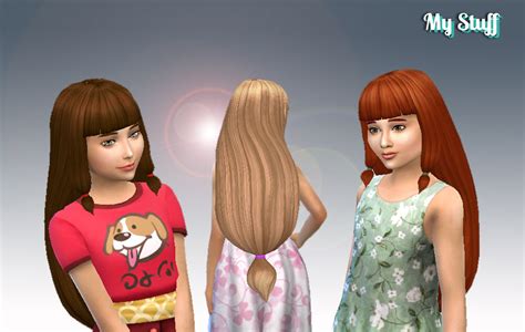 Mystufforigin Lila Hair For Girls Sims 4 Hairs