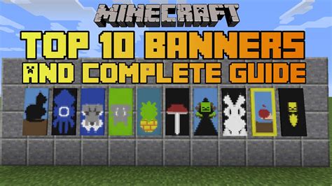 Minecraft Top 10 Banner Designs With Tutorial Youtube
