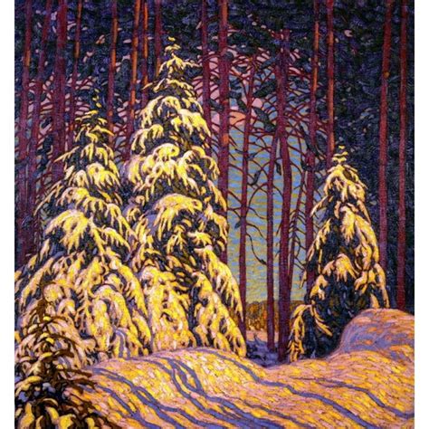 Winter Sunrise Group Of Seven Art Canadian Art Winter