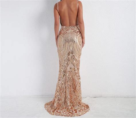 Minna Gold Sequin Maxi Dress Misstook