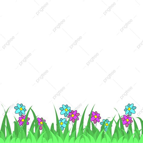 Gambar Rumput Dan Bunga Musim Semi Clipart Rumput Rumput Hijau Bunga