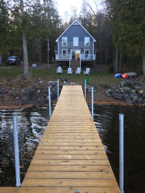 Stationary Wood Dock in Maine by DockGuys.com for the Sorenson's