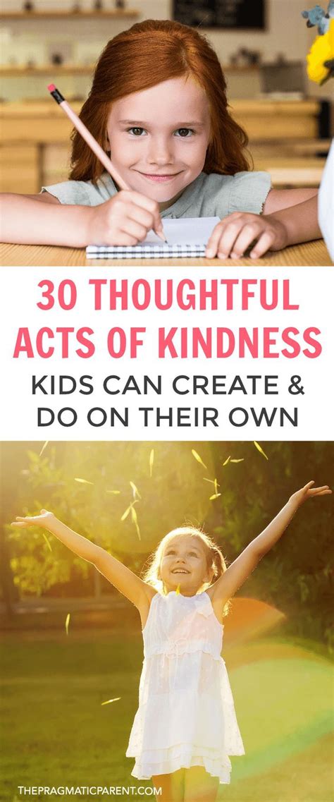 30 Acts Of Kindness Kids Can Create And Do On Their Own Random Acts Of