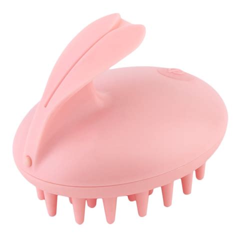 Akoyovwerve Silicone Electric Cute Rabbit Head Massager Shampoo Massage Comb Bath Massage Brush