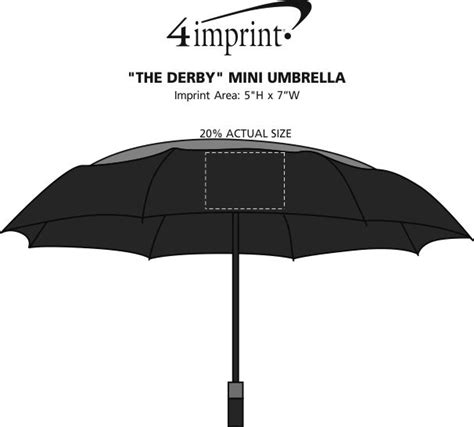 Decorative plates accent pieces : 4imprint.com: "The Derby" Mini Umbrella - 42" Arc 119124