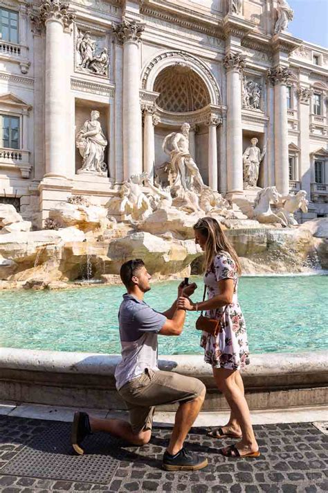 Trevi Fountain Surprise Proposal In Rome By Andrea Matone Photography