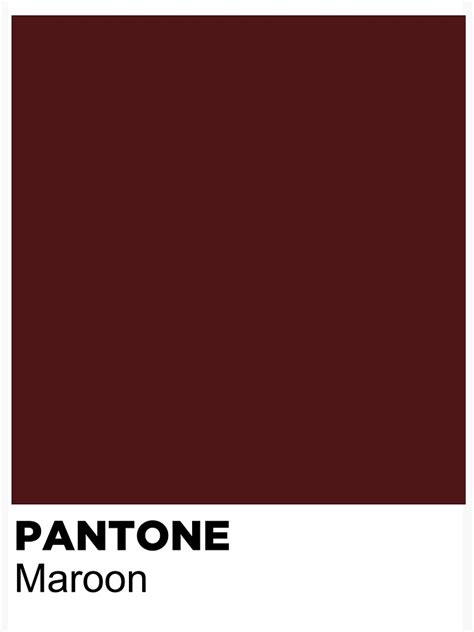 Maroon Pantone Color Swatch Sticker For Sale By Jamiejamie00 Redbubble