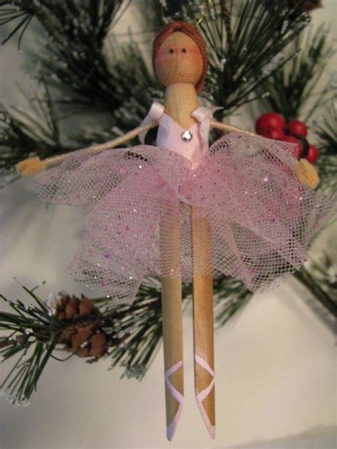 Ballerina Clothespin Ornament By Underpinnings On Etsy Christmas