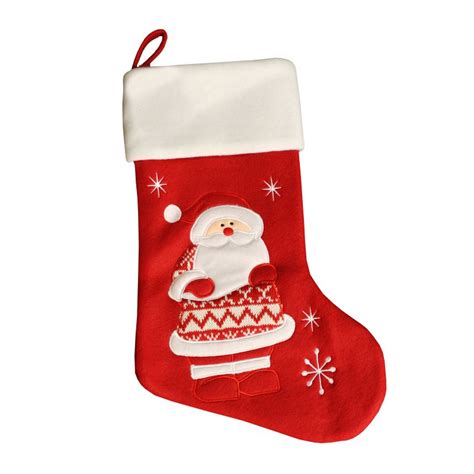 Buy Red Fleece Santa Christmas Stocking Online At Cherry Lane