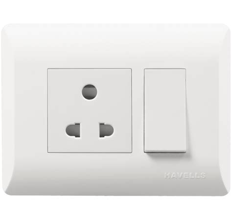 Havells Coral 6 A 3 Pin Shuttered Socket Avrrom