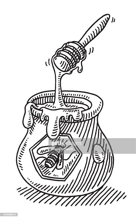 Bee Honey Pot Drawing High Res Vector Graphic Getty Images