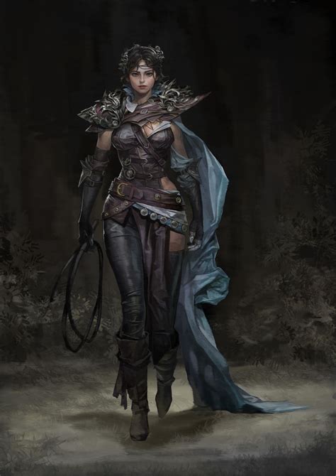 Artstation Whip Byungjin Ahn Fantasy Art Warrior Character