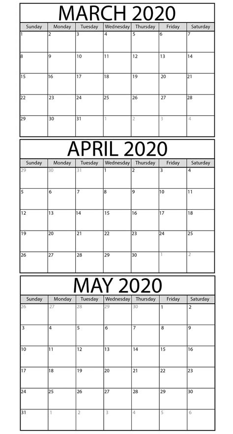 Free printable 2021 calendars are available here. March April 2020 Calendar PDF With Holidays | Free ...
