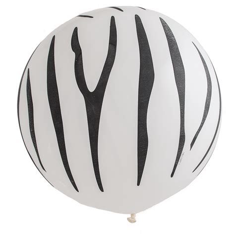Download Zebra Stripes Giant Balloon Zebra Three Png Image With No