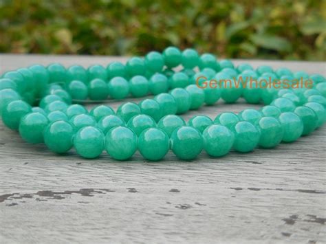 155 Dyed Green Jade 6mm8mm10mm12mm Round Beads Etsy