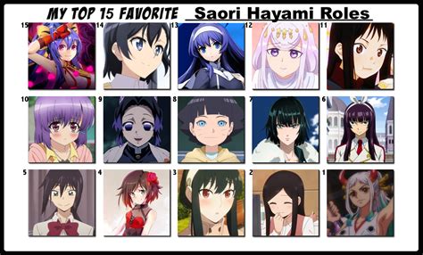 Top 15 Favorite Saori Hayami Roles By Flameknight219 On Deviantart