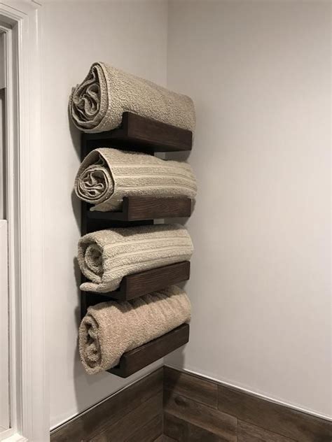 Rustic Towel Shelf Rustic Towels Bathroom Towel Storage Towel Shelf