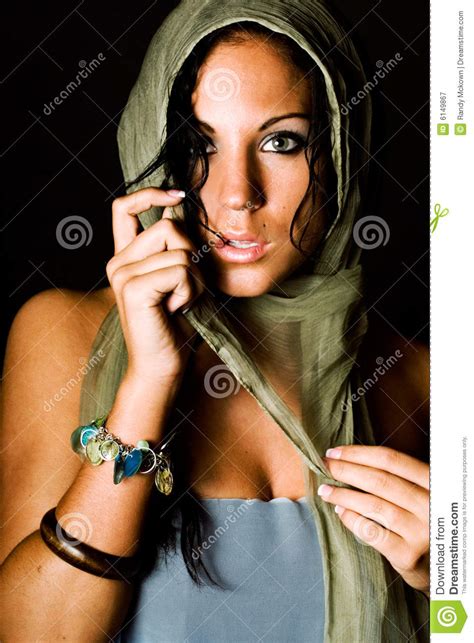 Native American Female Fashion Model Stock Image Image Of Seductive