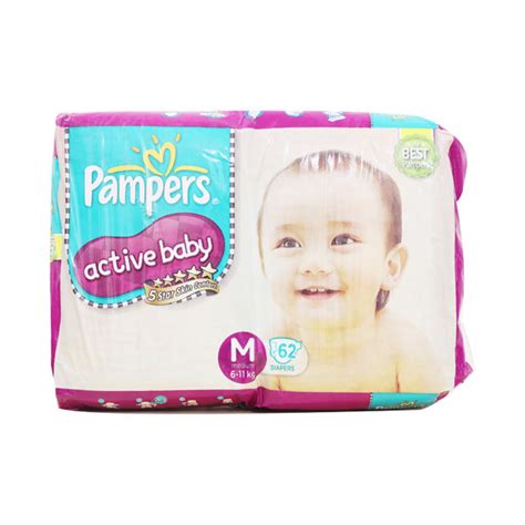 Buy Pampers Active Baby M 62s Online At Best Price Diapers