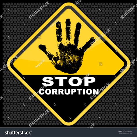Stop Corruption Stock Vector 262246838 Shutterstock