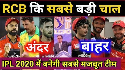 Indian premier league (ipl) governing council releases the complete fixtures for the… IPL 2020 Auction: RCB biggest strategy for auction, Big ...